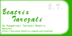 beatrix tarczali business card